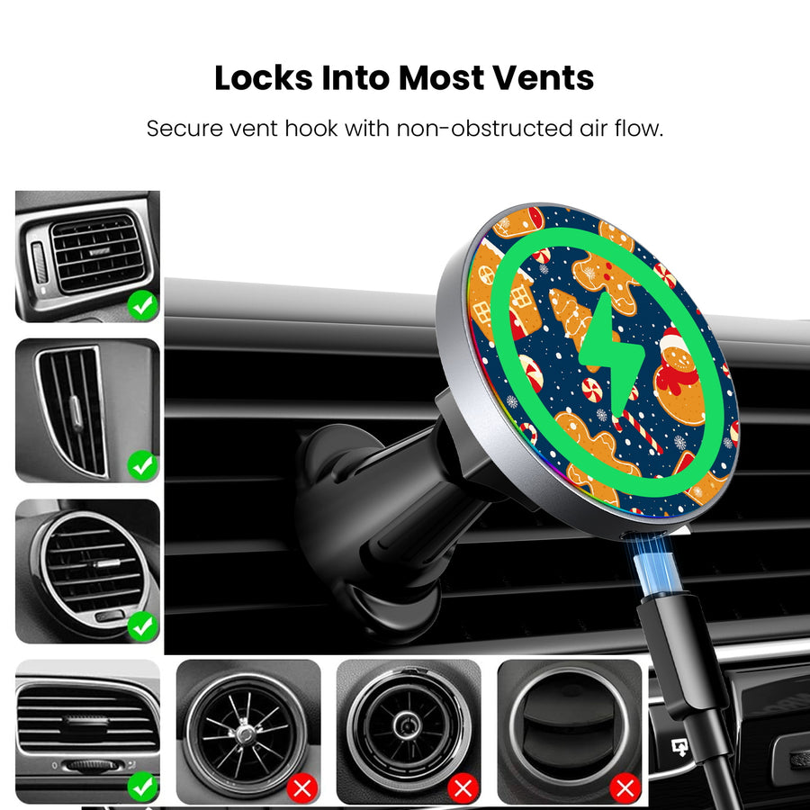 MyBat Design Lab Magnetic Wireless Charging Vent Mount - Black - Gingerbread Cookies - MCGWIRC21BK-273-7.jpg