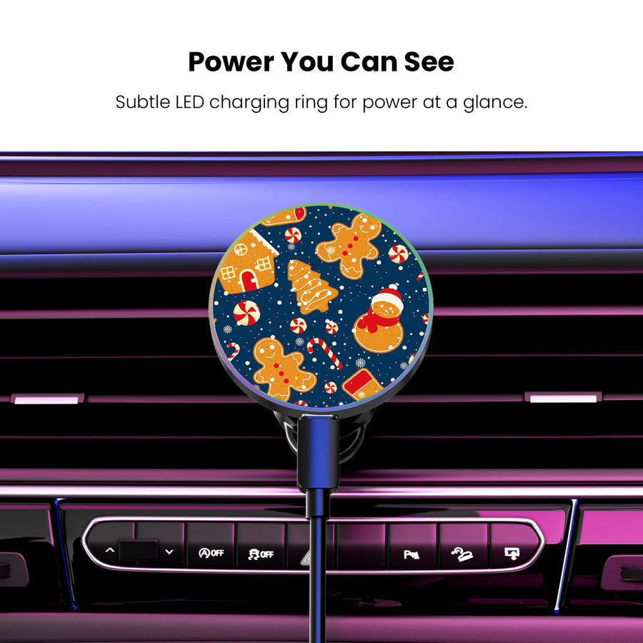 MyBat Design Lab Magnetic Wireless Charging Vent Mount - Black - Gingerbread Cookies - MCGWIRC21BK-273-8.jpg
