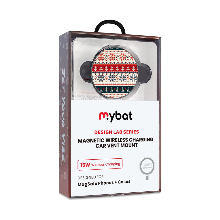 MyBat Design Lab Magnetic Wireless Charging Vent Mount - Black - Festive Flair