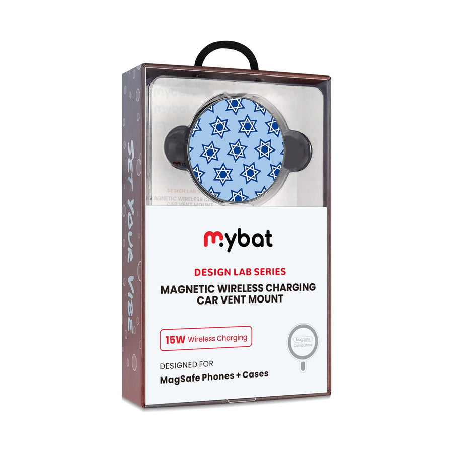 MyBat Design Lab Magnetic Wireless Charging Vent Mount - Black - Star of David