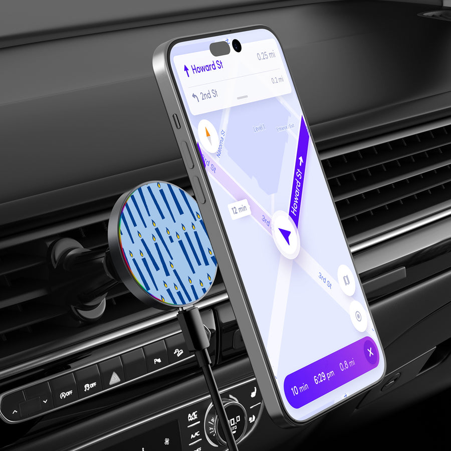 MyBat Design Lab Magnetic Wireless Charging Vent Mount - Black - Menorah Candle - MCGWIRC21BK-281-3.jpg