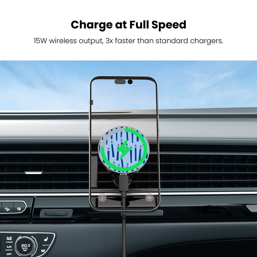 MyBat Design Lab Magnetic Wireless Charging Vent Mount - Black - Menorah Candle - MCGWIRC21BK-281-5.jpg