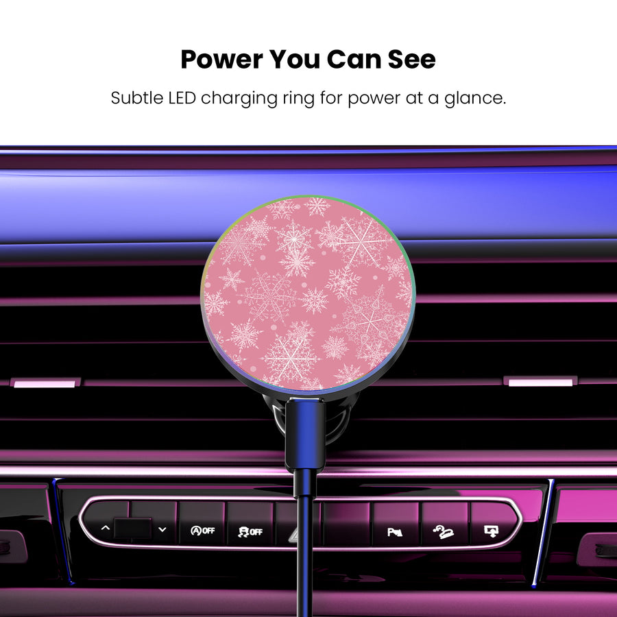 MyBat Design Lab Magnetic Wireless Charging Vent Mount - Black - Pink Snowflakes - MCGWIRC21BK-282-8.jpg