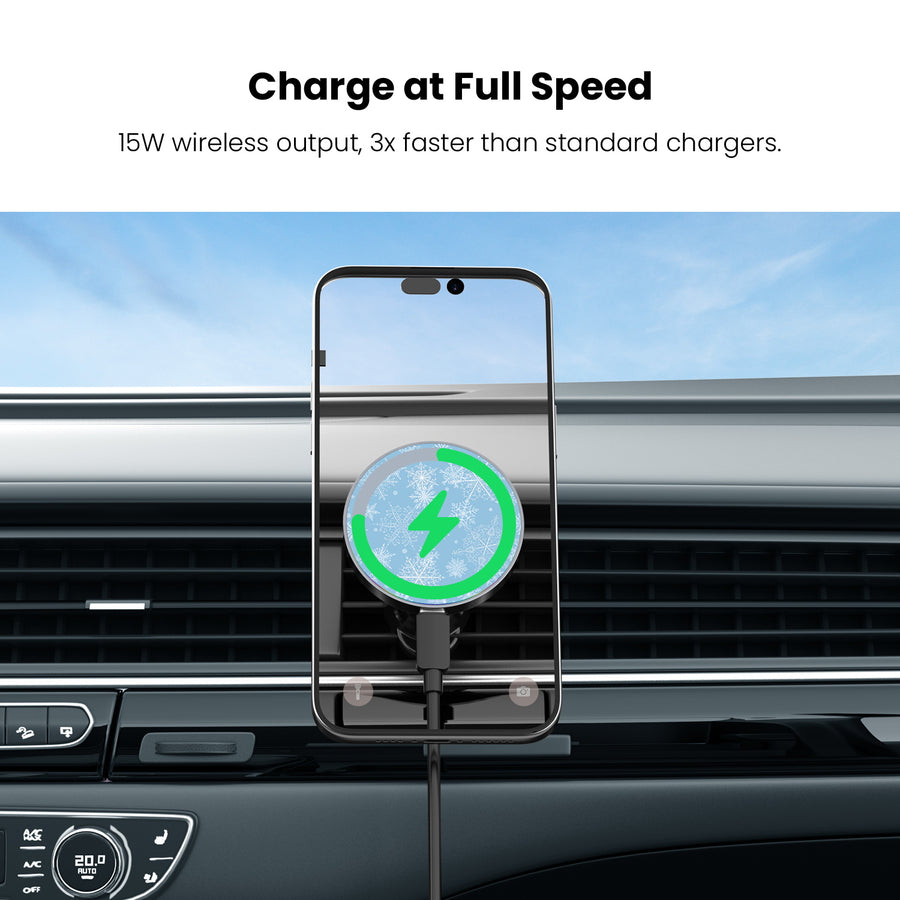 MyBat Design Lab Magnetic Wireless Charging Vent Mount - Black - Blue Snowflakes - MCGWIRC21BK-283-5.jpg