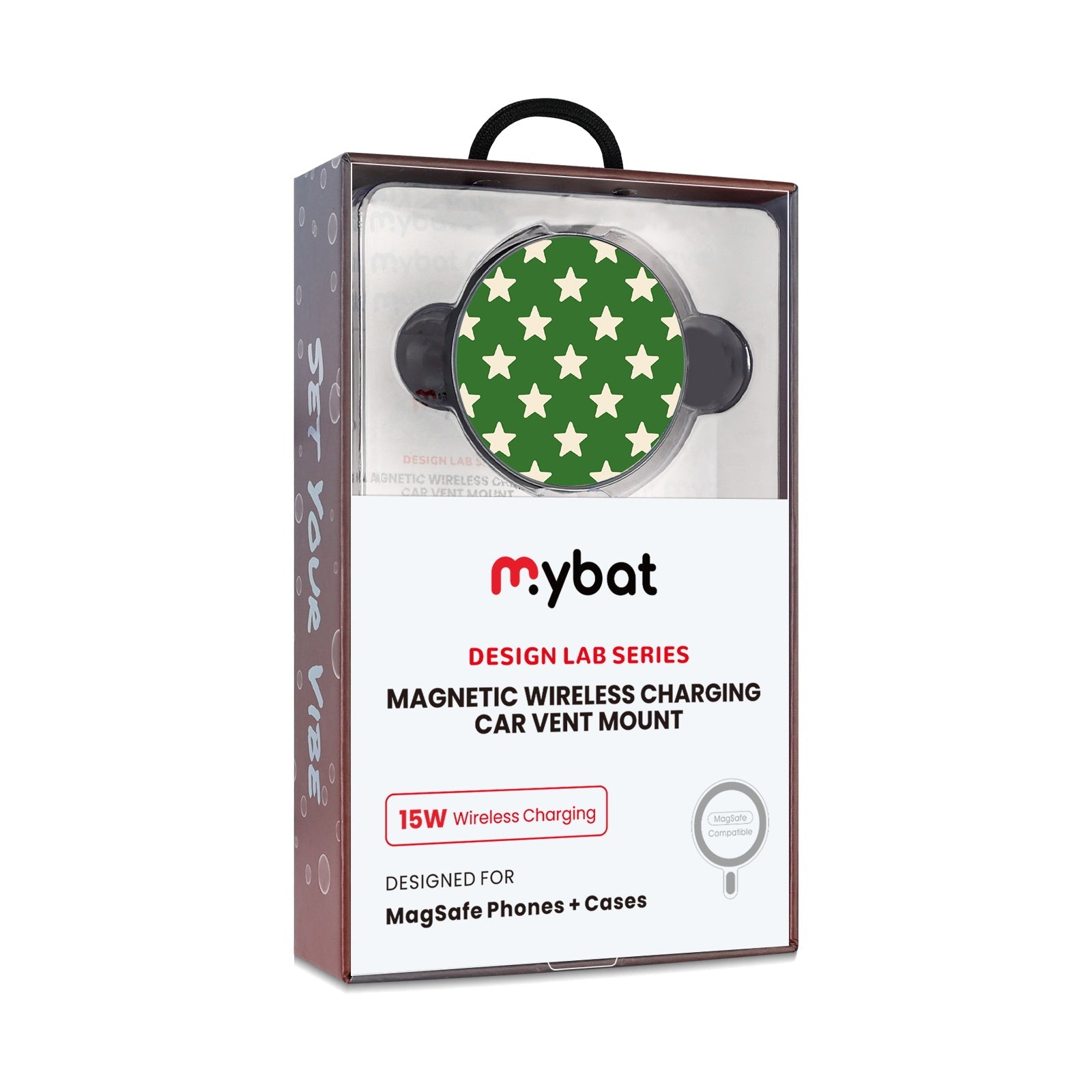 MyBat Design Lab Magnetic Wireless Charging Vent Mount - Black - Tree Toppers