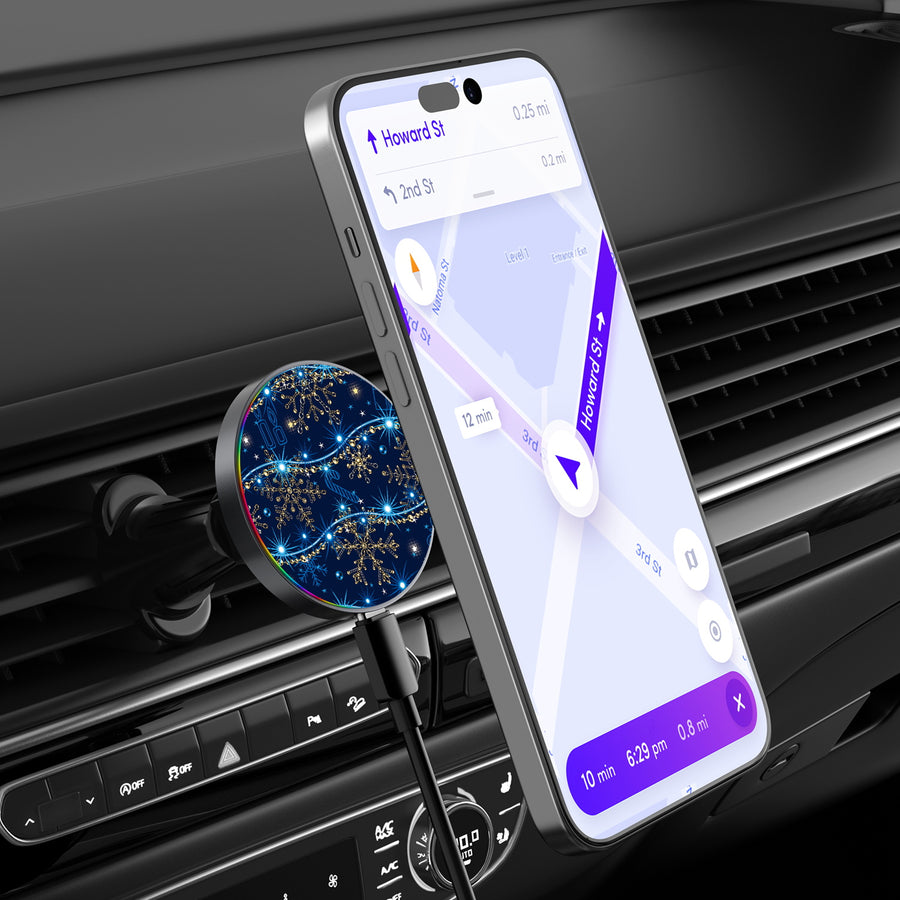 MyBat Design Lab Magnetic Wireless Charging Vent Mount - Black - Snowflake Twinkle - MCGWIRC21BK-285-3.jpg