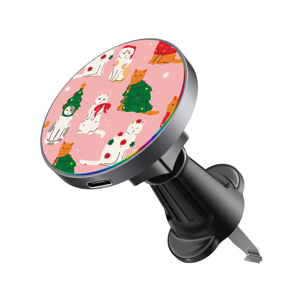 MyBat Design Lab Magnetic Wireless Charging Vent Mount - Black - Meowy Christmas - MCGWIRC21BK-286-2.jpg