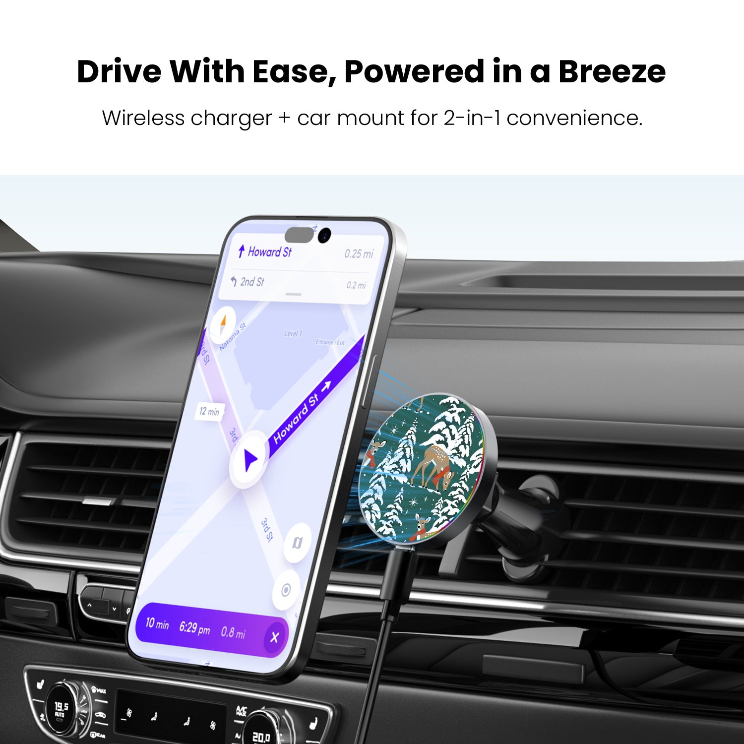 MyBat Design Lab Magnetic Wireless Charging Vent Mount - Black - Pine & Prancer - MCGWIRC21BK-287-4.jpg