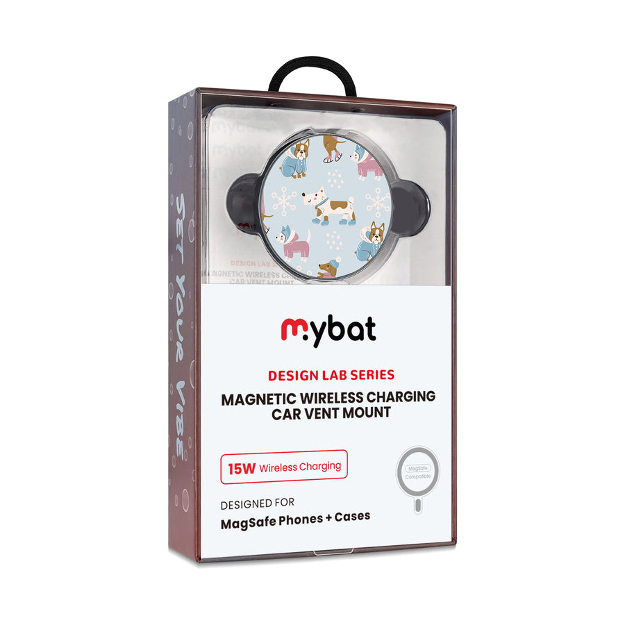 MyBat Design Lab Magnetic Wireless Charging Vent Mount - Black - Puppy Snow Play - MCGWIRC21BK-299-10.jpg