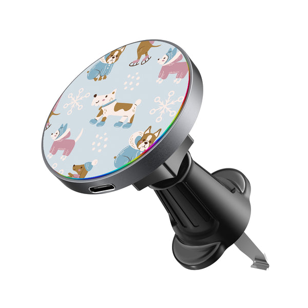 MyBat Design Lab Magnetic Wireless Charging Vent Mount - Black - Puppy Snow Play - MCGWIRC21BK-299-2.jpg
