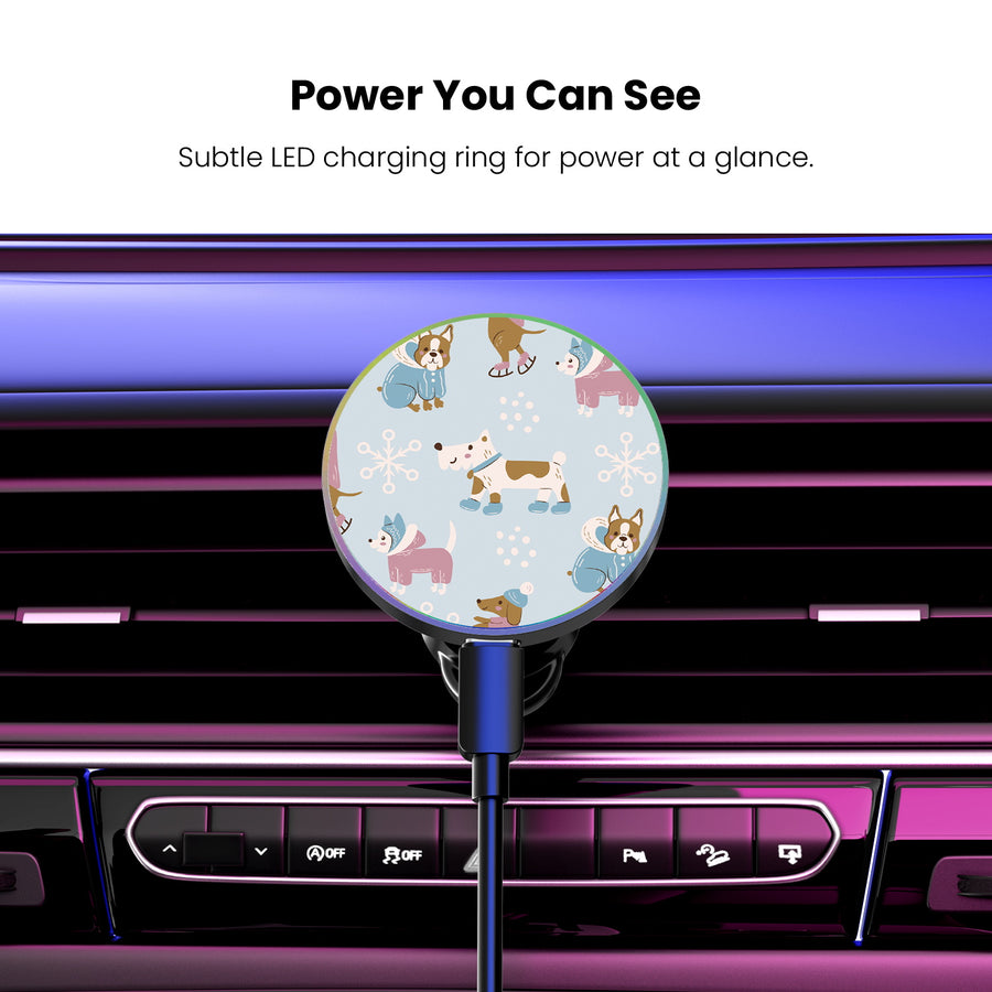 MyBat Design Lab Magnetic Wireless Charging Vent Mount - Black - Puppy Snow Play - MCGWIRC21BK-299-8.jpg