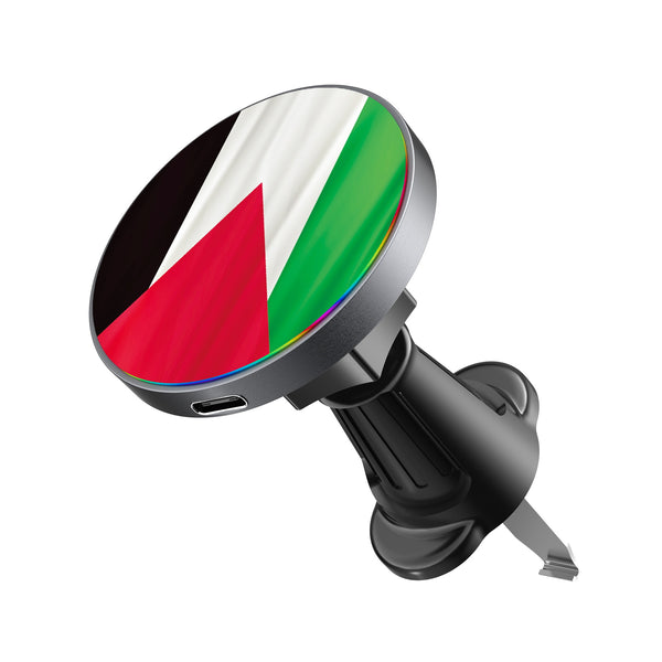 MyBat Design Lab Magnetic Wireless Charging Vent Mount - Black - Palestine Flag - MCGWIRC21BK-306-2.jpg