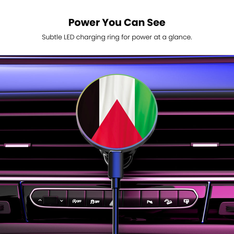 MyBat Design Lab Magnetic Wireless Charging Vent Mount - Black - Palestine Flag - MCGWIRC21BK-306-8.jpg