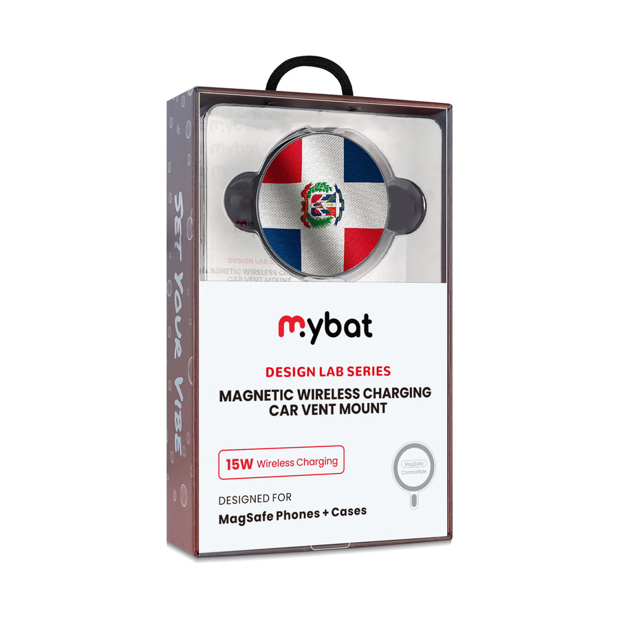 MyBat Design Lab Magnetic Wireless Charging Vent Mount - Black - Dominican Republic Flag - MCGWIRC21BK-307-10.jpg