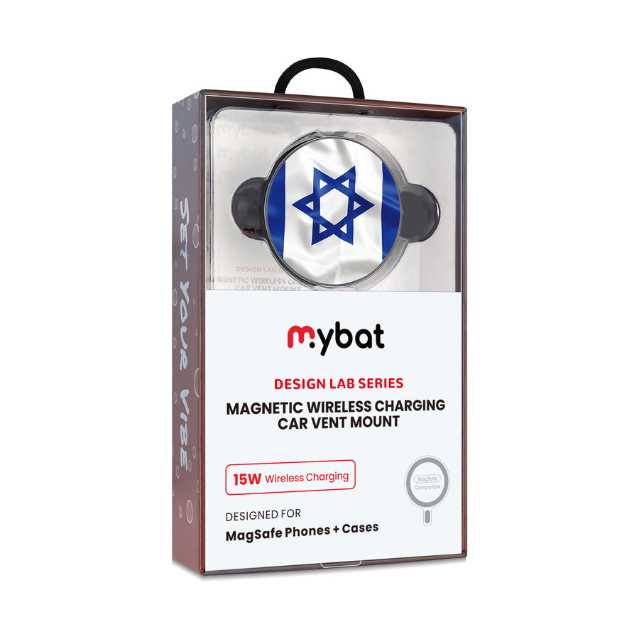 MyBat Design Lab Magnetic Wireless Charging Vent Mount - Black - Israel Flag - MCGWIRC21BK-308-10.jpg