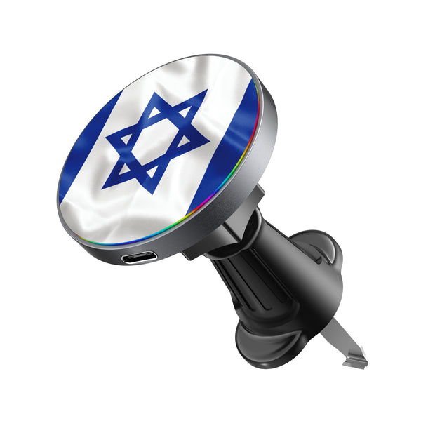 MyBat Design Lab Magnetic Wireless Charging Vent Mount - Black - Israel Flag - MCGWIRC21BK-308-2.jpg