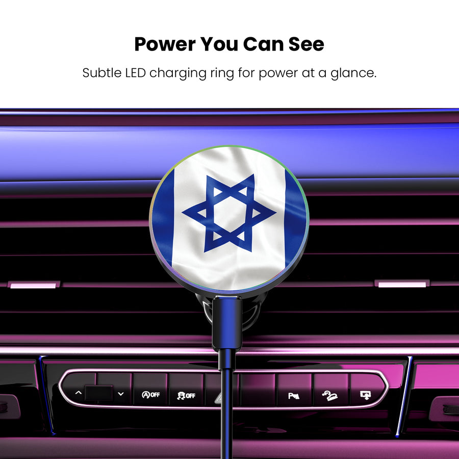 MyBat Design Lab Magnetic Wireless Charging Vent Mount - Black - Israel Flag - MCGWIRC21BK-308-8.jpg