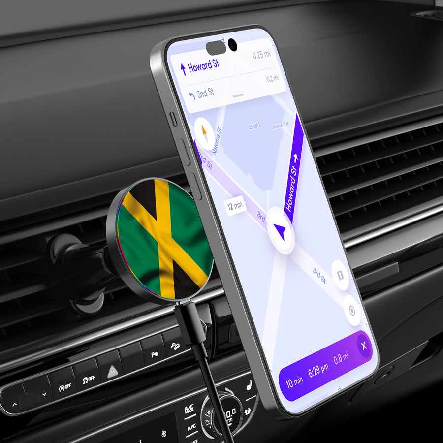 MyBat Design Lab Magnetic Wireless Charging Vent Mount - Black - Jamaica Flag - MCGWIRC21BK-310-3.jpg