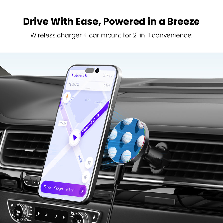 MyBat Design Lab Magnetic Wireless Charging Vent Mount - Black - Golf Ball Roll - MCGWIRC21BK-313-4.jpg