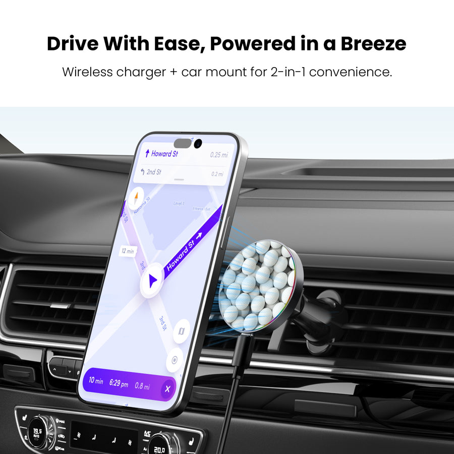 MyBat Design Lab Magnetic Wireless Charging Vent Mount - Black - Golf Balls - MCGWIRC21BK-314-4.jpg