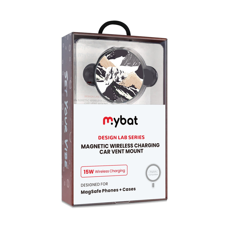 MyBat Design Lab Magnetic Wireless Charging Vent Mount - Black - Rocky Peaks