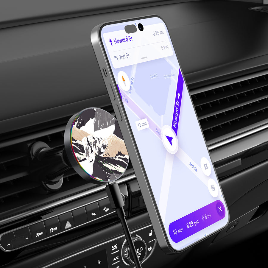 MyBat Design Lab Magnetic Wireless Charging Vent Mount - Black - Rocky Peaks - MCGWIRC21BK-323-3.jpg