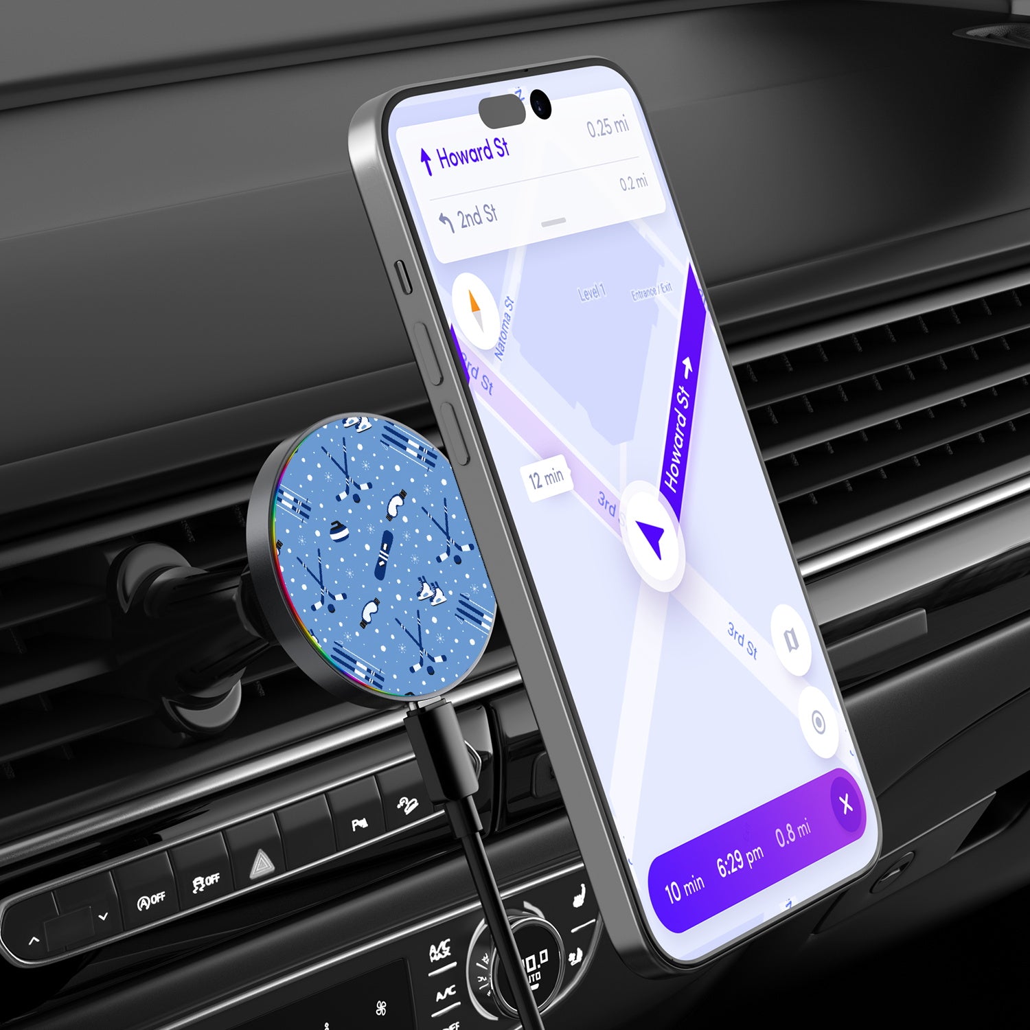 MyBat Design Lab Magnetic Wireless Charging Vent Mount - Black - Powder Pleasures - MCGWIRC21BK-327-3.jpg