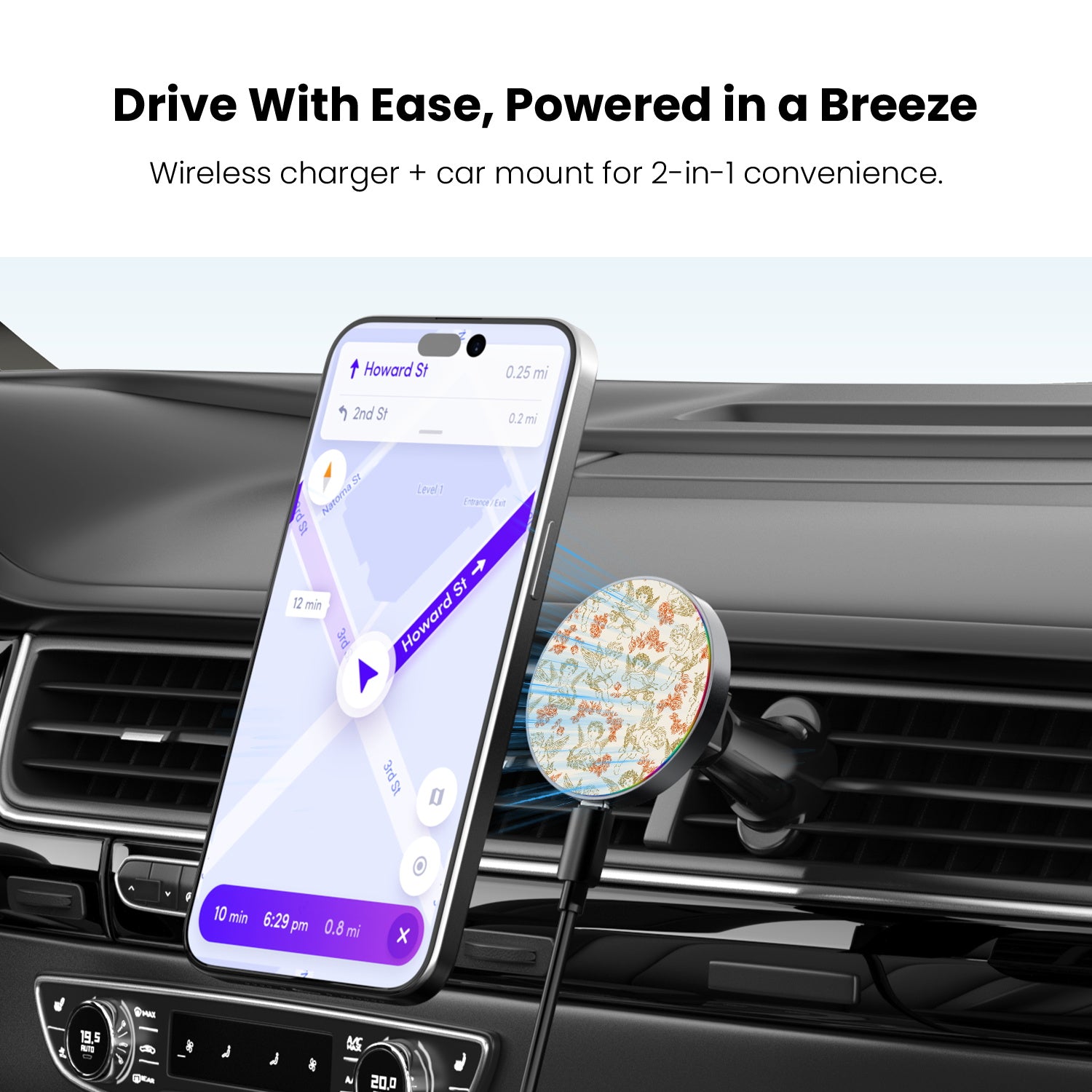 MyBat Design Lab Magnetic Wireless Charging Vent Mount - Black - Angelic Love - MCGWIRC21BK-333-4.jpg