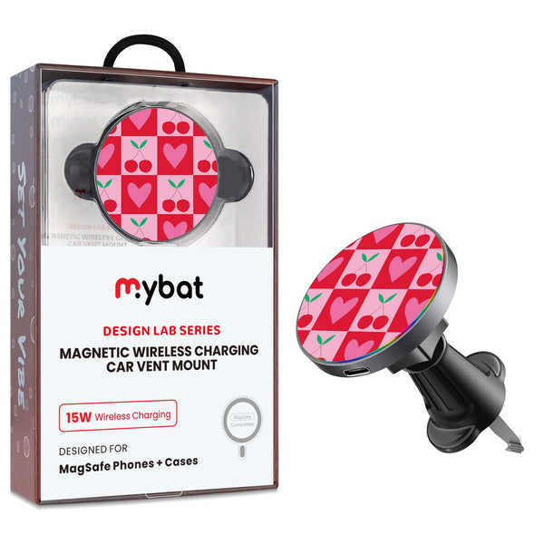 MyBat Design Lab Magnetic Wireless Charging Vent Mount - Black - Cherry Hearts - MCGWIRC21BK-334-1.jpg