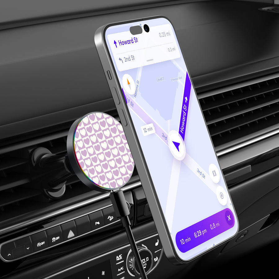 MyBat Design Lab Magnetic Wireless Charging Vent Mount - Black - Heart Grid - MCGWIRC21BK-339-3.jpg