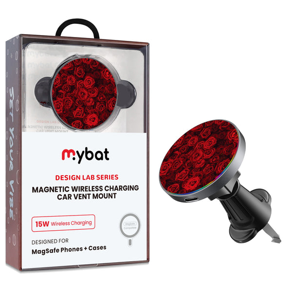 MyBat Design Lab Magnetic Wireless Charging Vent Mount - Black - Red Roses - MCGWIRC21BK-343-1.jpg