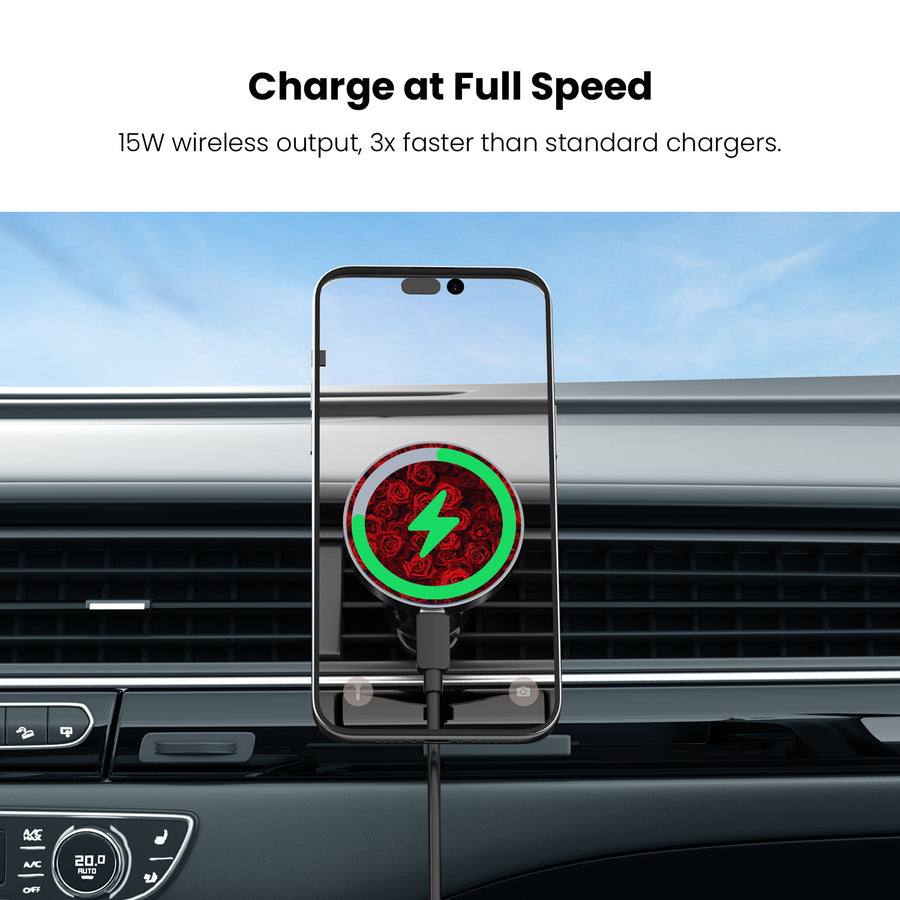 MyBat Design Lab Magnetic Wireless Charging Vent Mount - Black - Red Roses - MCGWIRC21BK-343-5.jpg