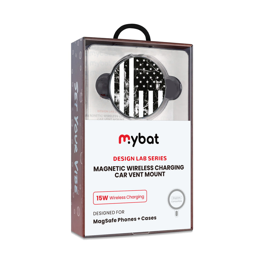 MyBat Design Lab Magnetic Wireless Charging Vent Mount - Black - Distress US Flag - MCGWIRC21BK-344-10.jpg