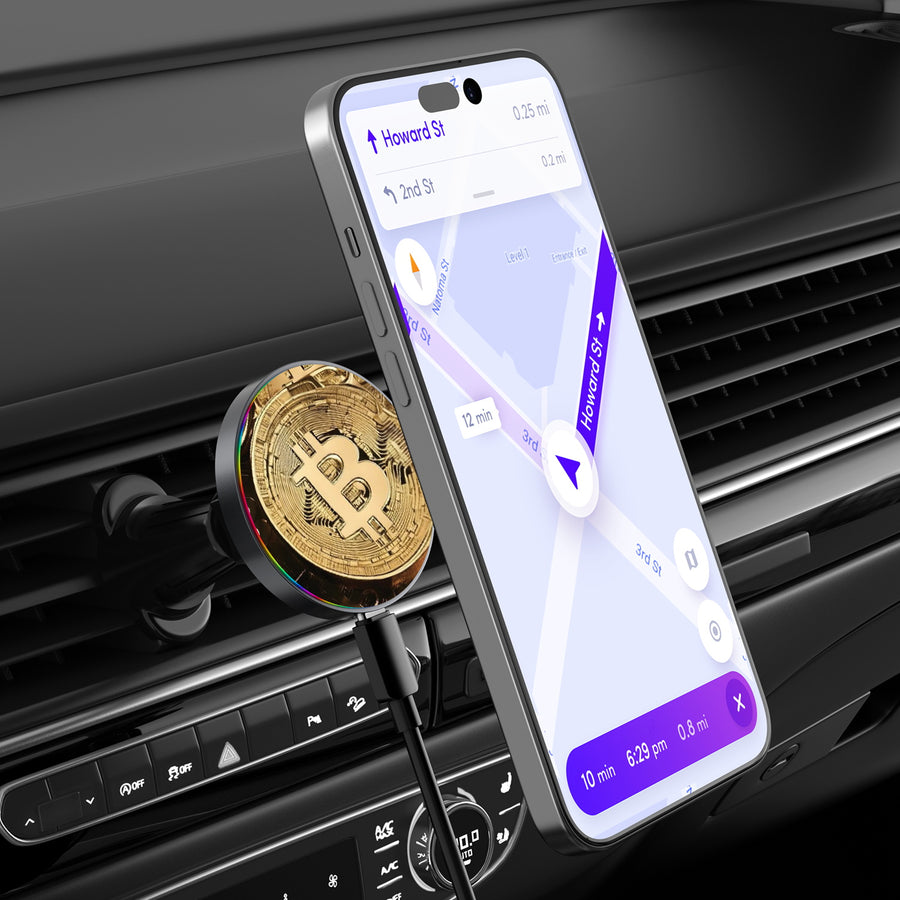 MyBat Design Lab Magnetic Wireless Charging Vent Mount - Black - Bitcoin - MCGWIRC21BK-357-3.jpg
