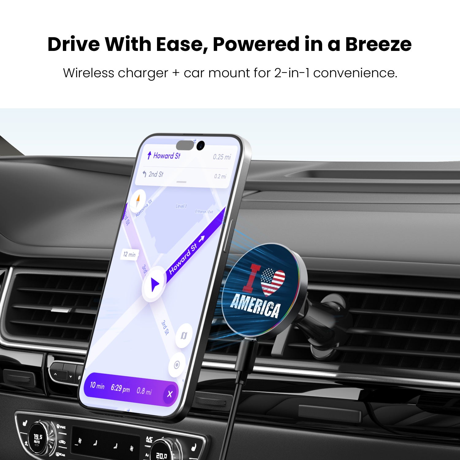 MyBat Design Lab Magnetic Wireless Charging Vent Mount - Black - I Love America - MCGWIRC21BK-358-4.jpg