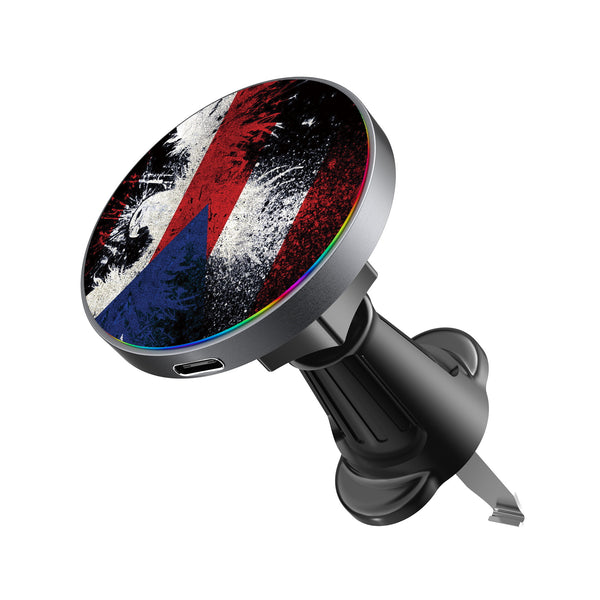 MyBat Design Lab Magnetic Wireless Charging Vent Mount - Black - Puerto Rico Eagle Flag - MCGWIRC21BK-359-2.jpg