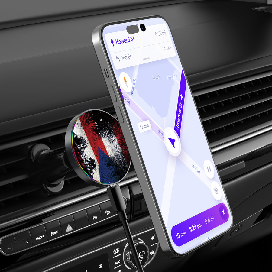 MyBat Design Lab Magnetic Wireless Charging Vent Mount - Black - Puerto Rico Eagle Flag - MCGWIRC21BK-359-3.jpg