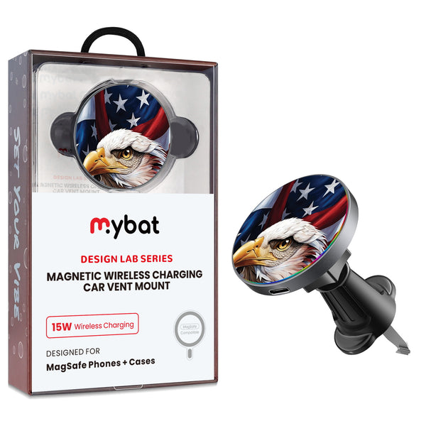 MyBat Design Lab Magnetic Wireless Charging Vent Mount - Black - Proud American Eagle - MCGWIRC21BK-362-1.jpg