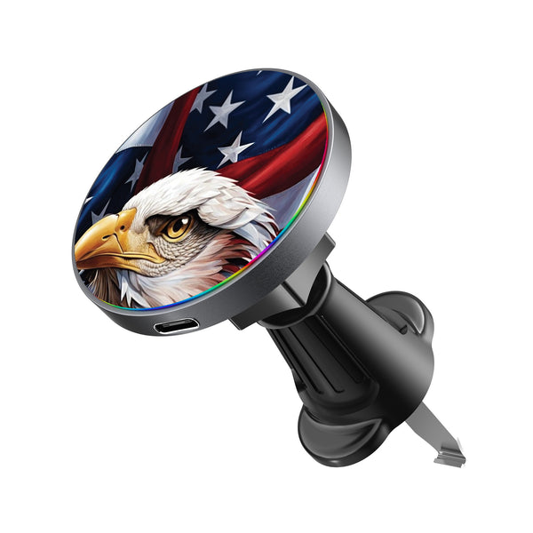 MyBat Design Lab Magnetic Wireless Charging Vent Mount - Black - Proud American Eagle - MCGWIRC21BK-362-2.jpg