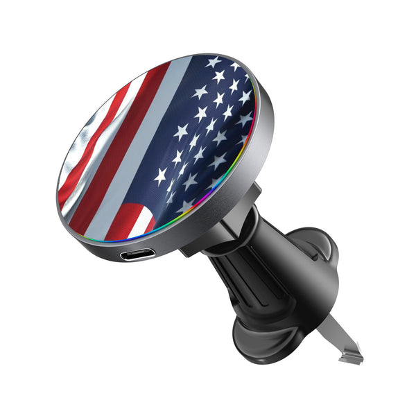 MyBat Design Lab Magnetic Wireless Charging Vent Mount - Black - Waving USA FLag - MCGWIRC21BK-367-2.jpg