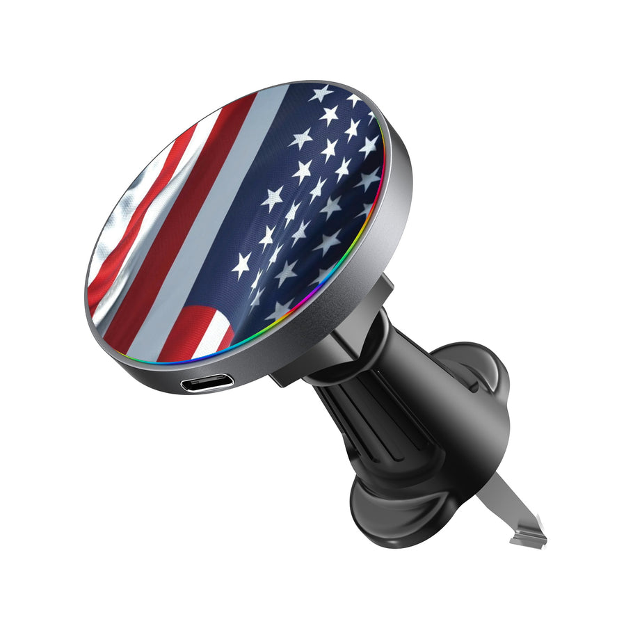 MyBat Design Lab Magnetic Wireless Charging Vent Mount - Black - Waving USA FLag - MCGWIRC21BK-367-2.jpg