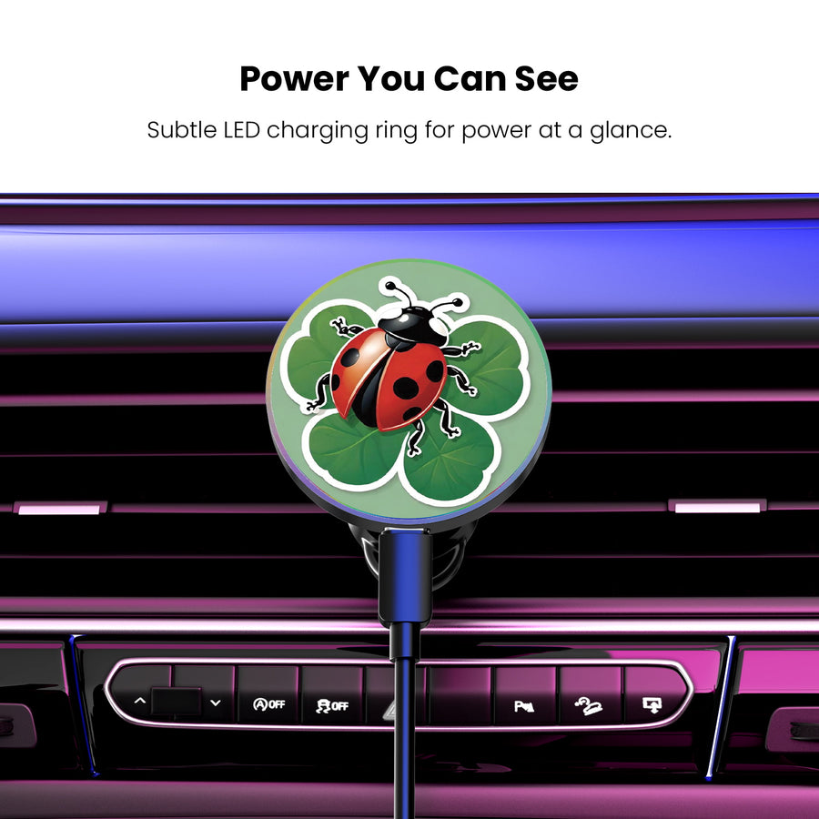 MyBat Design Lab Magnetic Wireless Charging Vent Mount - Black - Ladybug Luck - MCGWIRC21BK-373-8.jpg