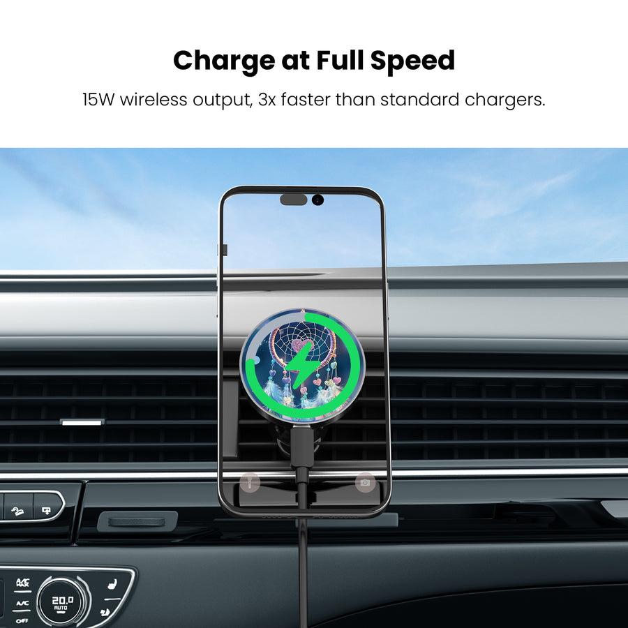 MyBat Design Lab Magnetic Wireless Charging Vent Mount - Black - Pastel Dreamcatcher - MCGWIRC21BK-376-5.jpg