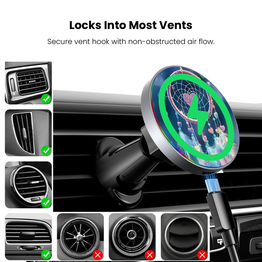 MyBat Design Lab Magnetic Wireless Charging Vent Mount - Black - Pastel Dreamcatcher - MCGWIRC21BK-376-7.jpg