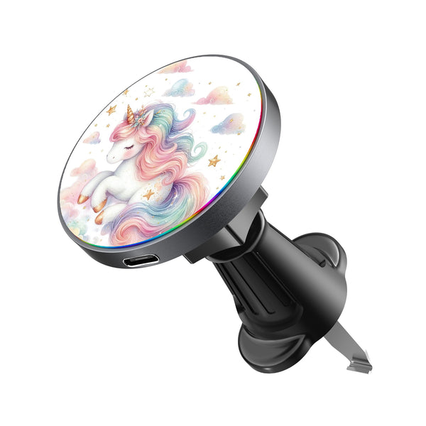 MyBat Design Lab Magnetic Wireless Charging Vent Mount - Black - Rainbow Unicorn - MCGWIRC21BK-392-2.jpg