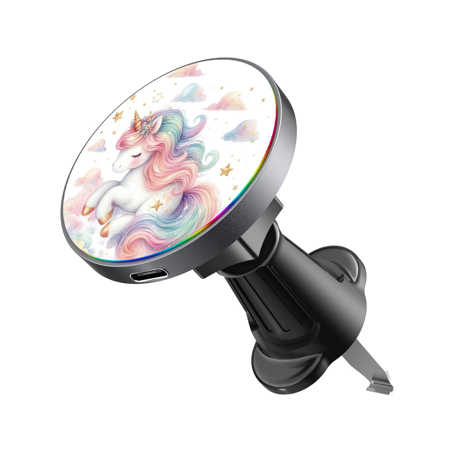 MyBat Design Lab Magnetic Wireless Charging Vent Mount - Black - Rainbow Unicorn - MCGWIRC21BK-392-2.jpg