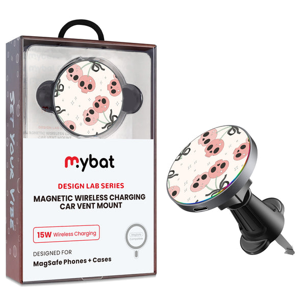 MyBat Design Lab Magnetic Wireless Charging Vent Mount - Black - Cherry Skulls - MCGWIRC21BK-408-1.jpg