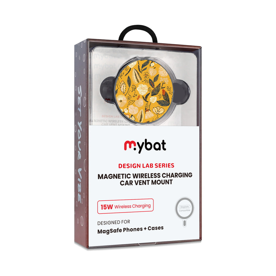 MyBat Design Lab Magnetic Wireless Charging Vent Mount - Black - Floral Stitch - MCGWIRC21BK-439-10.jpg