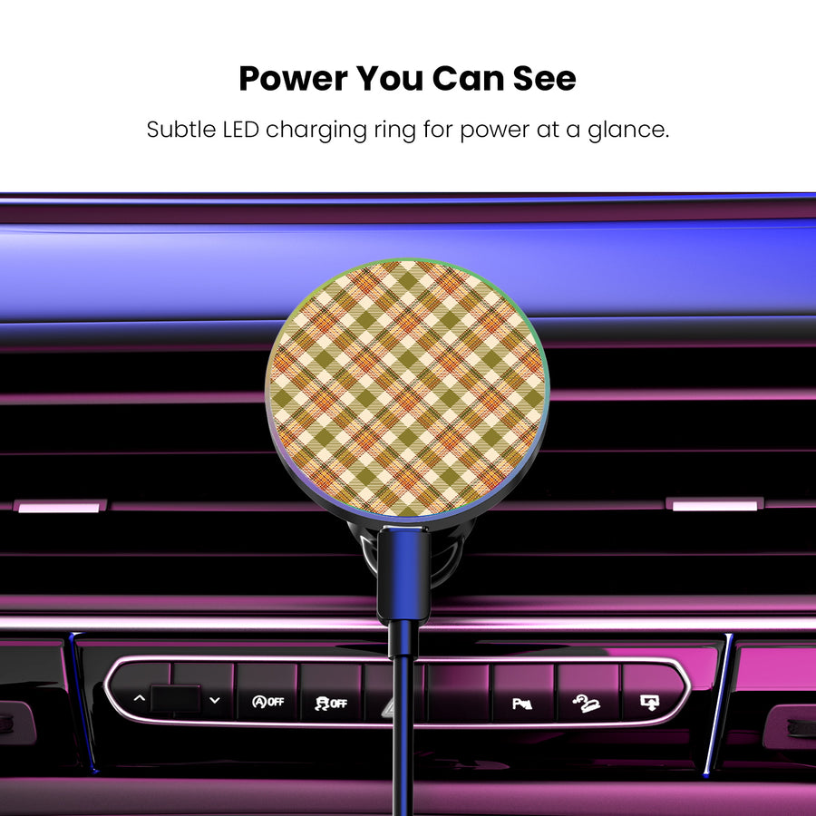 MyBat Design Lab Magnetic Wireless Charging Vent Mount - Black - Autumn Tartan - MCGWIRC21BK-446-8.jpg