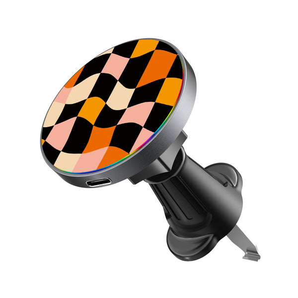 MyBat Design Lab Magnetic Wireless Charging Vent Mount - Black - Groovy Check - MCGWIRC21BK-448-2.jpg